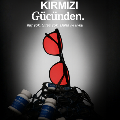 elyen® | Unisex Kırmızı Camlı Mavi Işık Gözlüğü